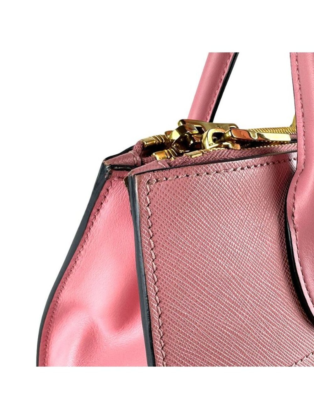 Prada Handbag Saffiano Leather Tote Pink - Picture 6 of 10